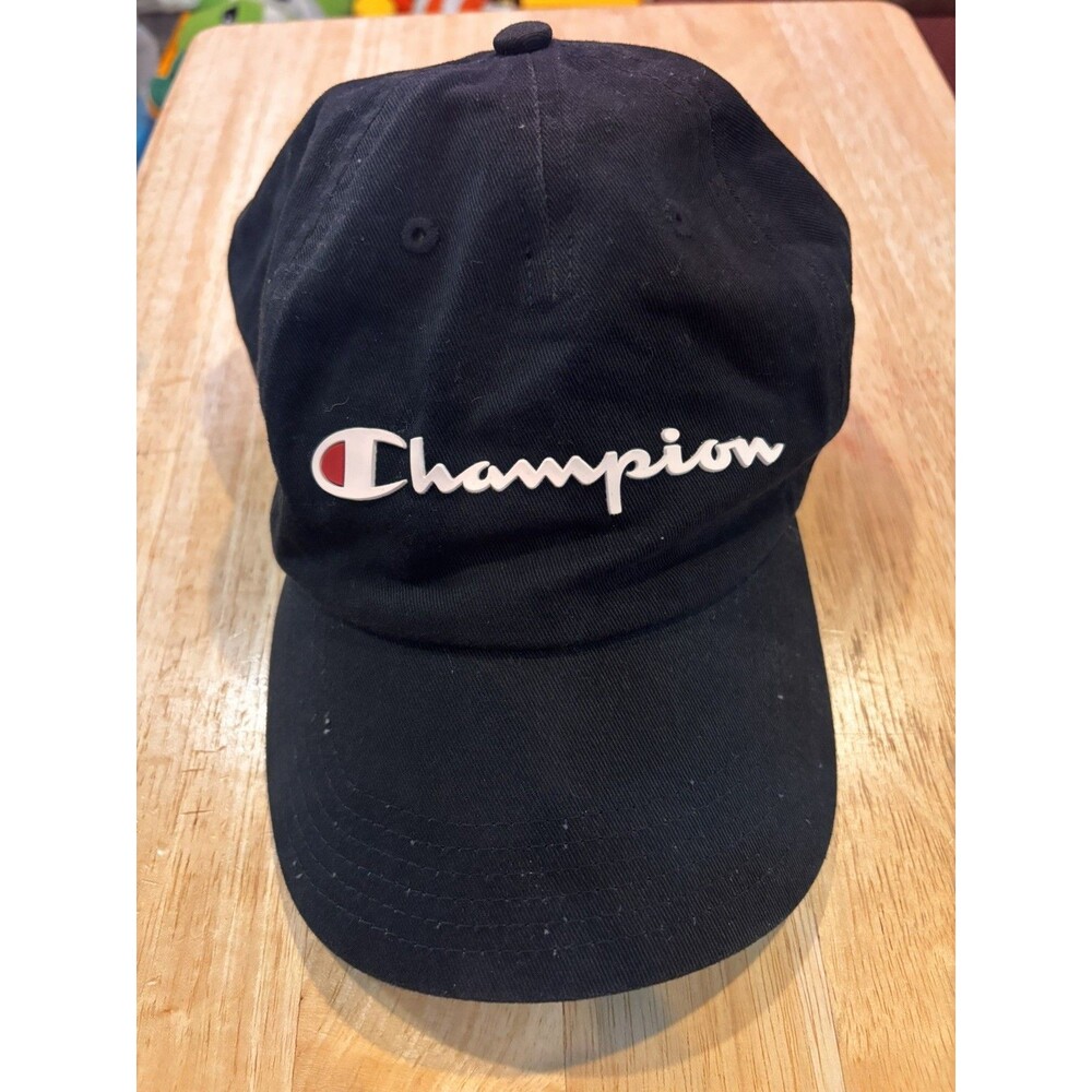 Champion Brand Strapback Adjustable Hat Cap Cotton Casual Dad Men Women Black